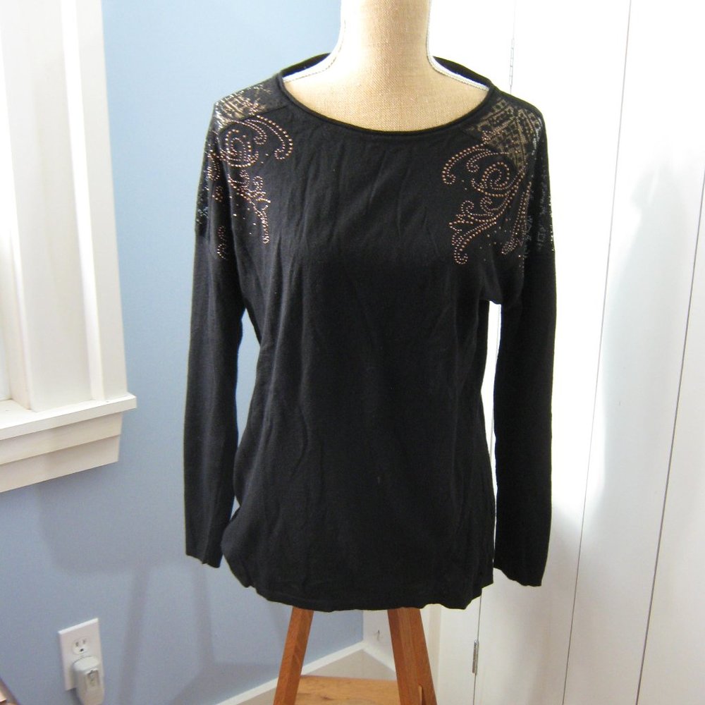 Olsen Black Sweater with Bling